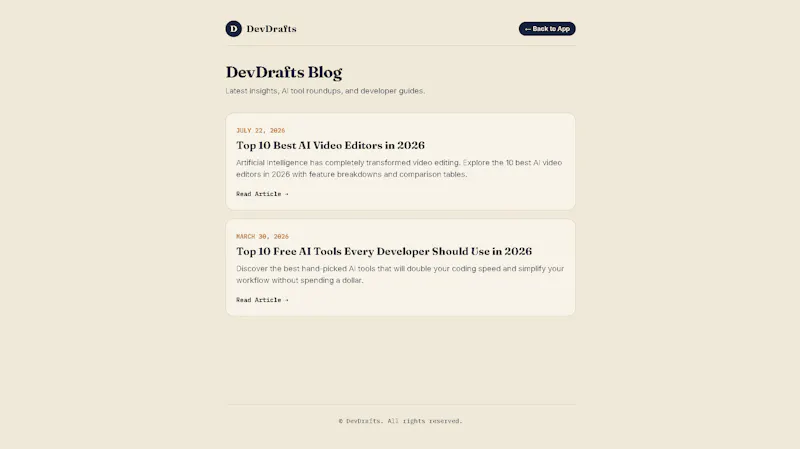 DevDrafts screenshot 2