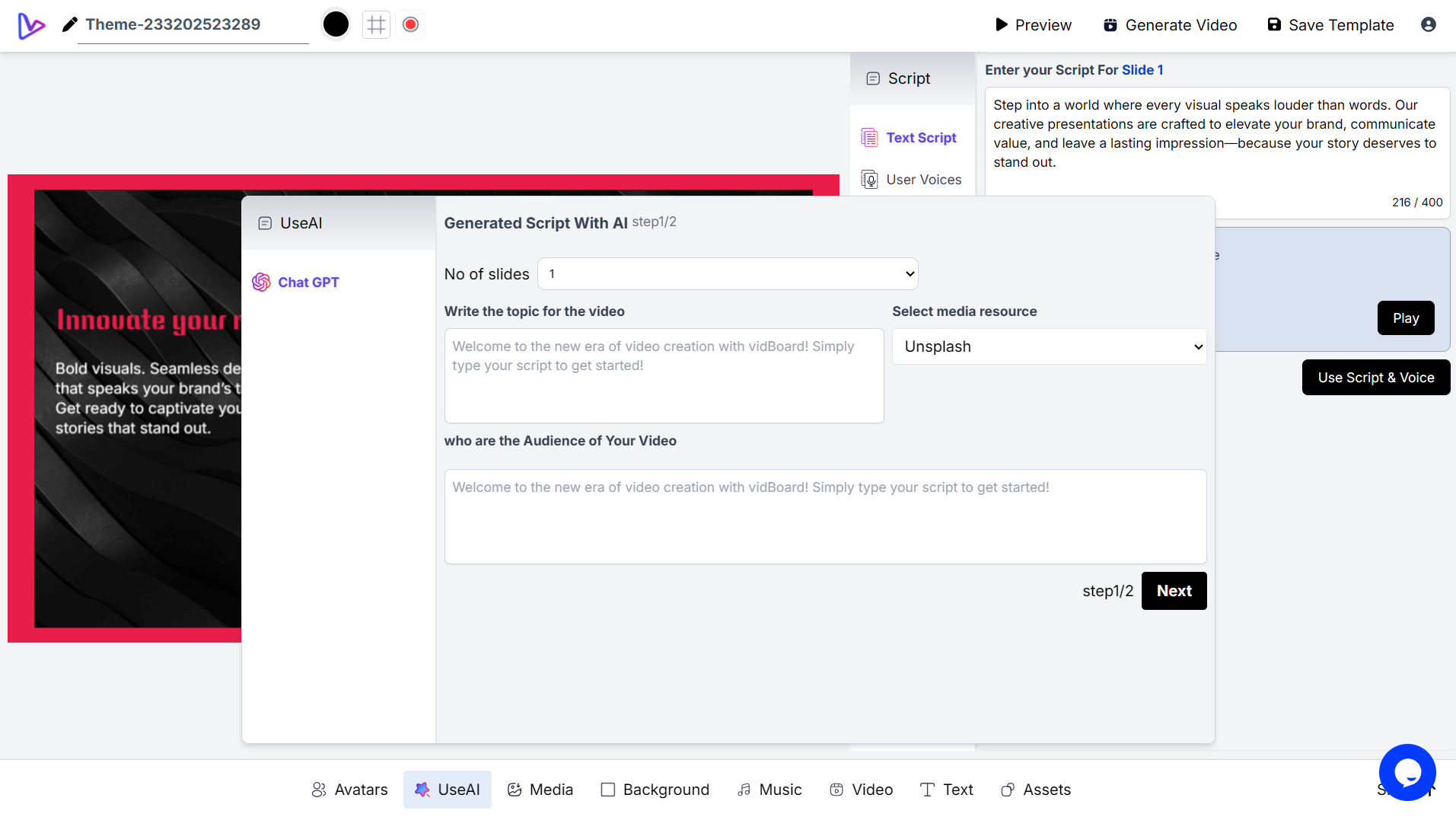 Vidboard — screenshot 1 showing tool features and UI