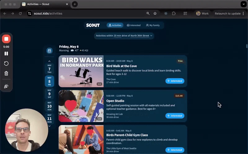 Scout.kids screenshot 1 (video preview)