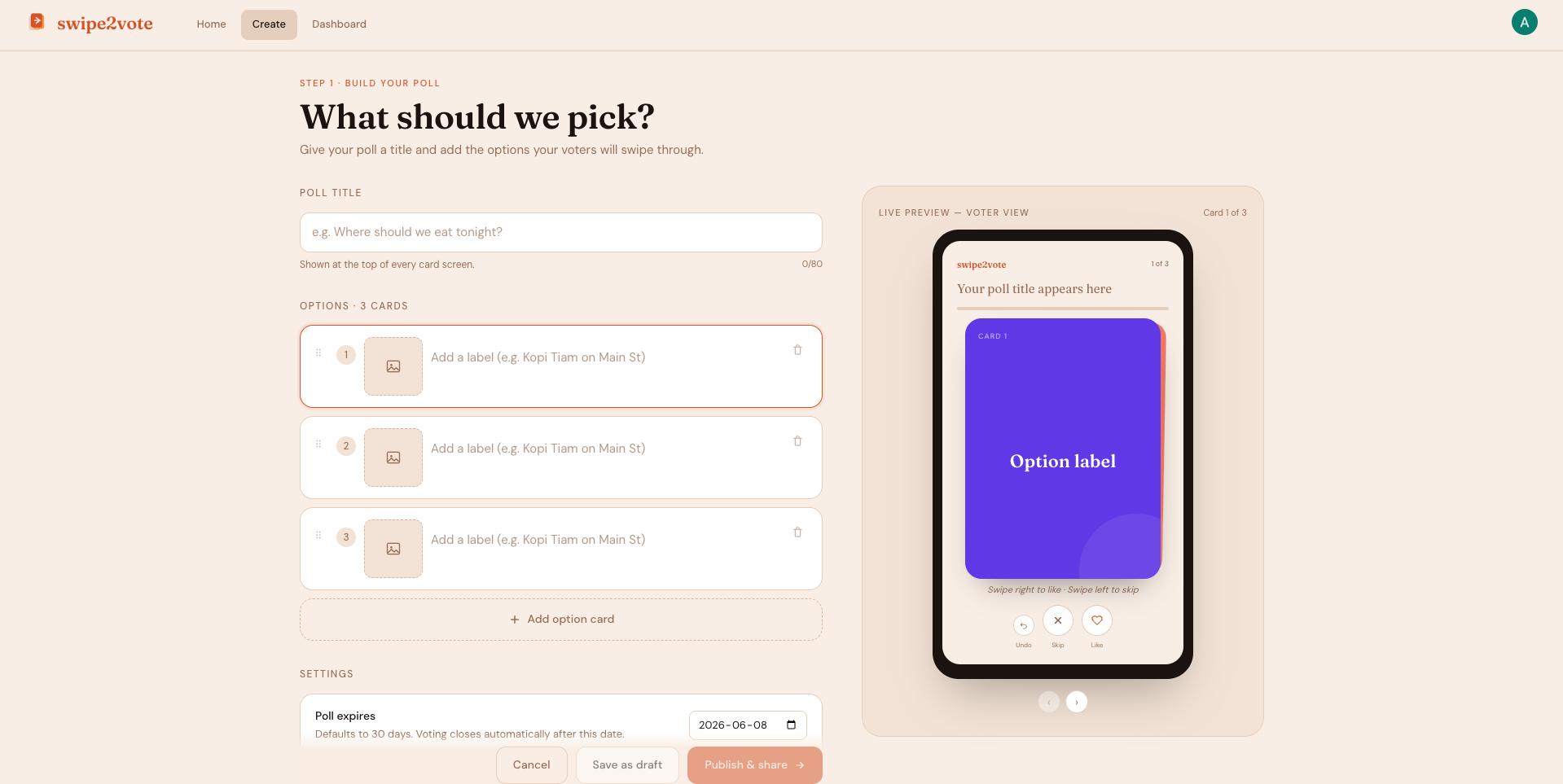 Swipe2Vote gallery image