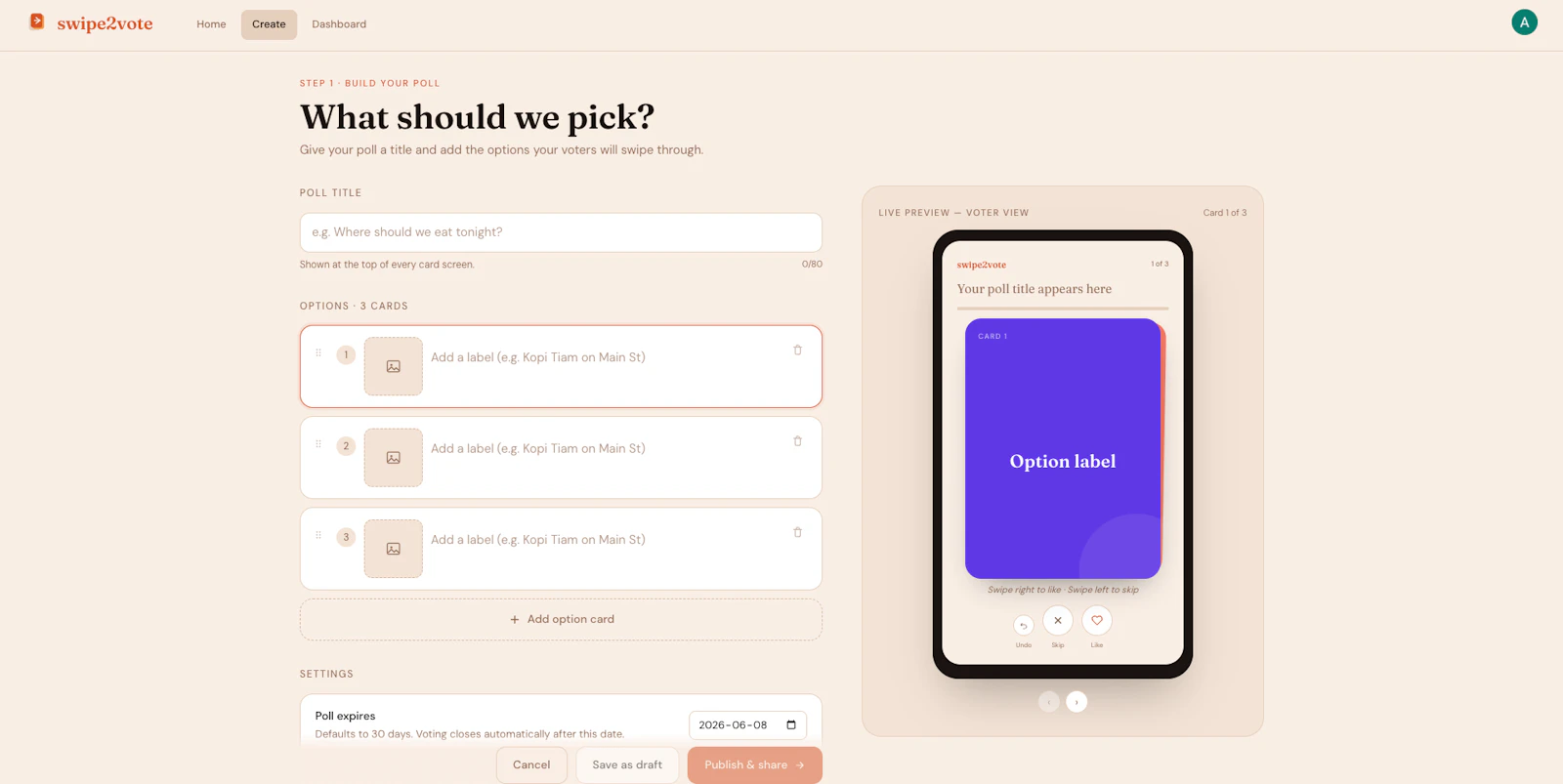 Swipe2Vote screenshot 2