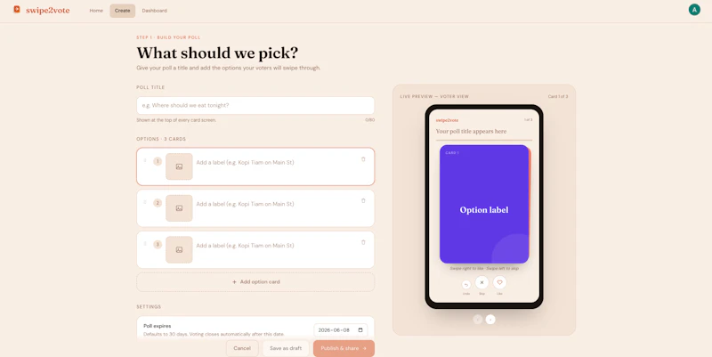 Swipe2Vote screenshot 2