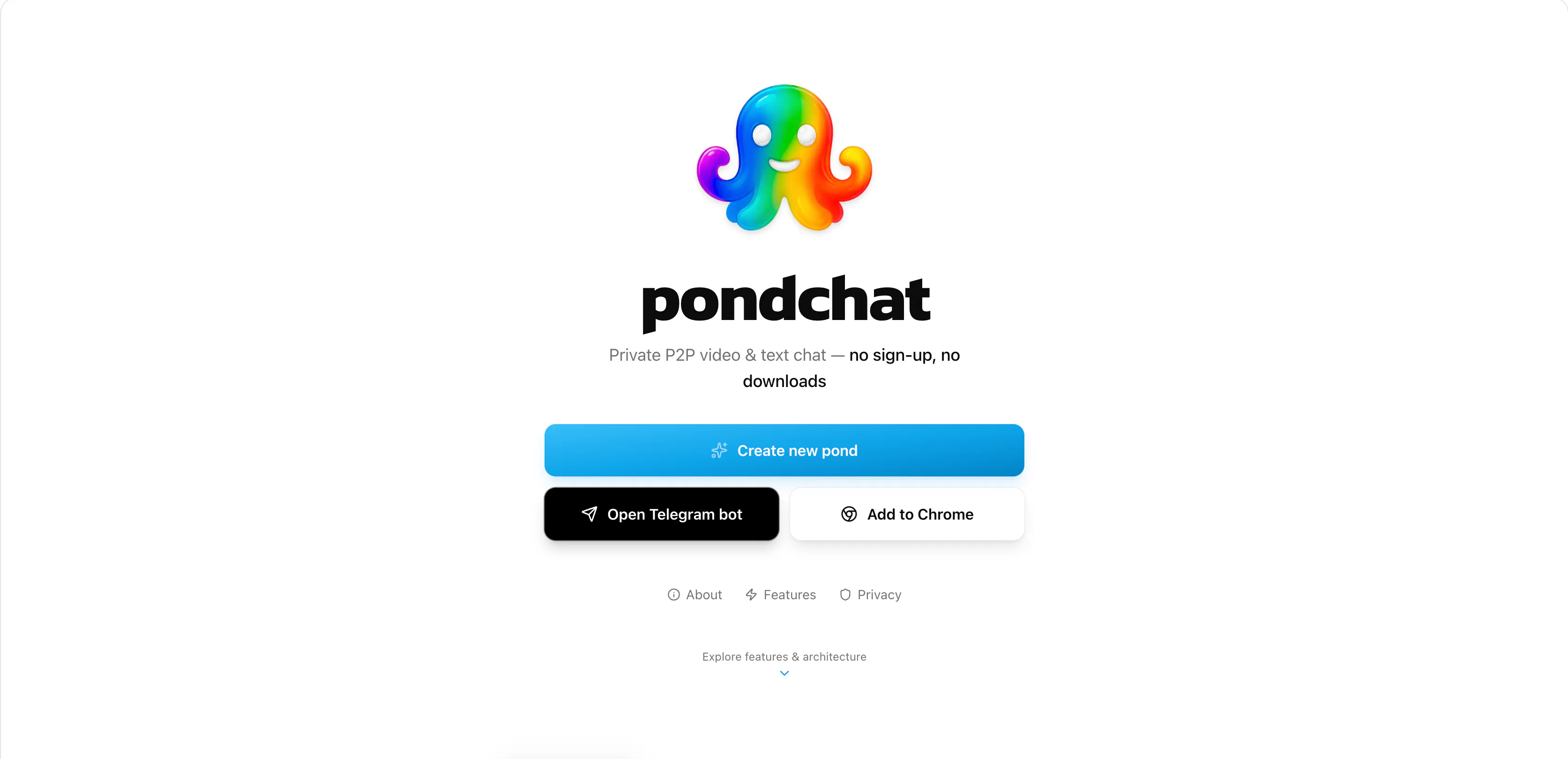 Pondchat — a quiet P2P video pond gallery image