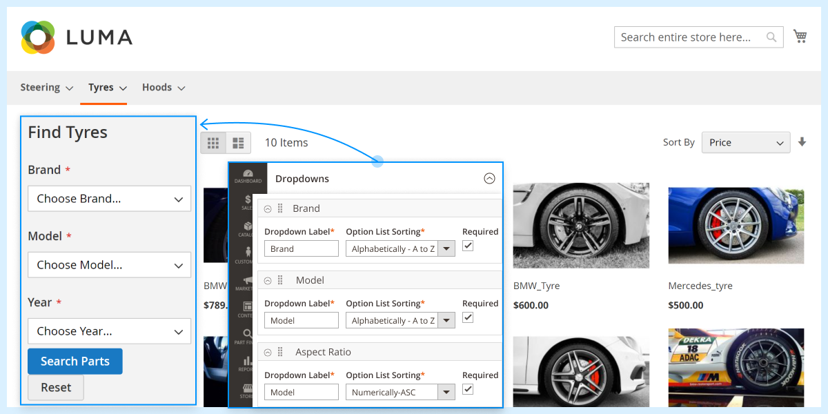 Magento 2 Vehicle Parts Finder - Webkul gallery image