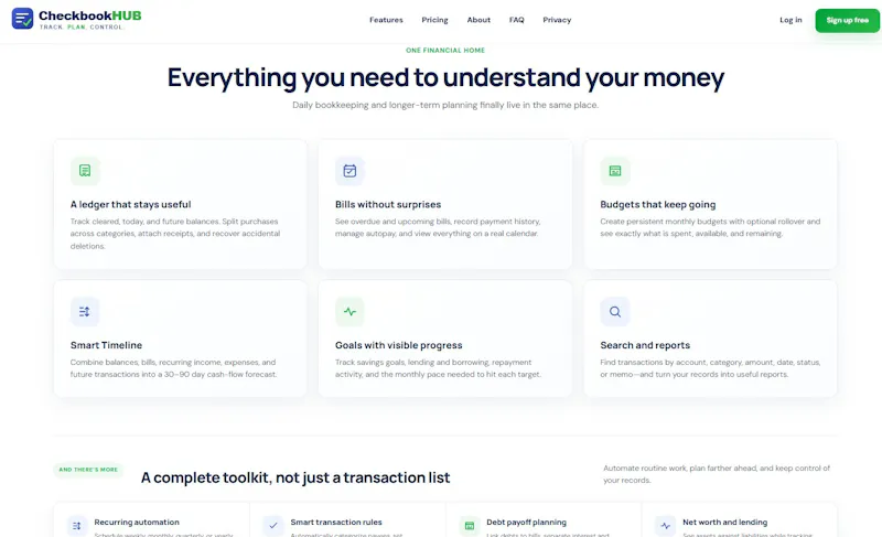 CheckbookHUB · Track. Plan. Control. screenshot 3