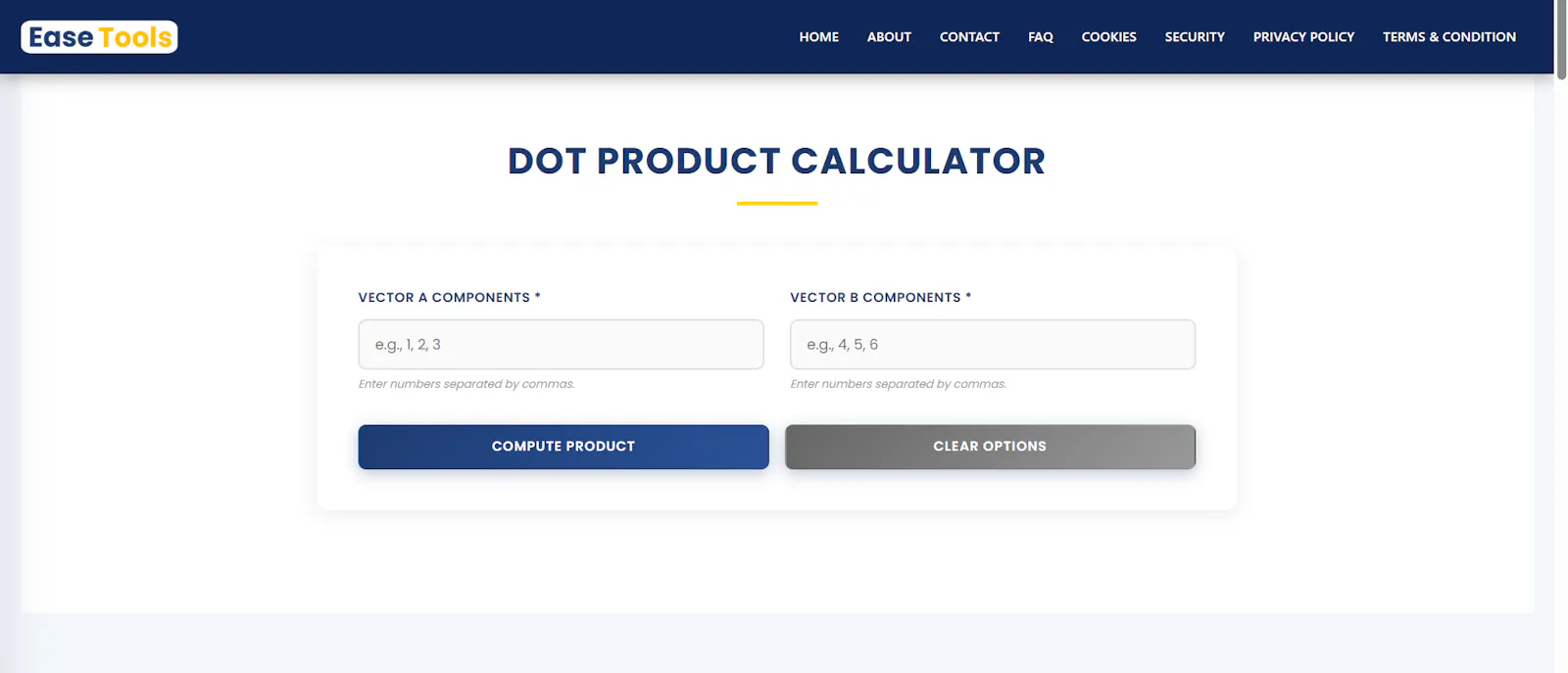 Dot Product Calculator screenshot 1