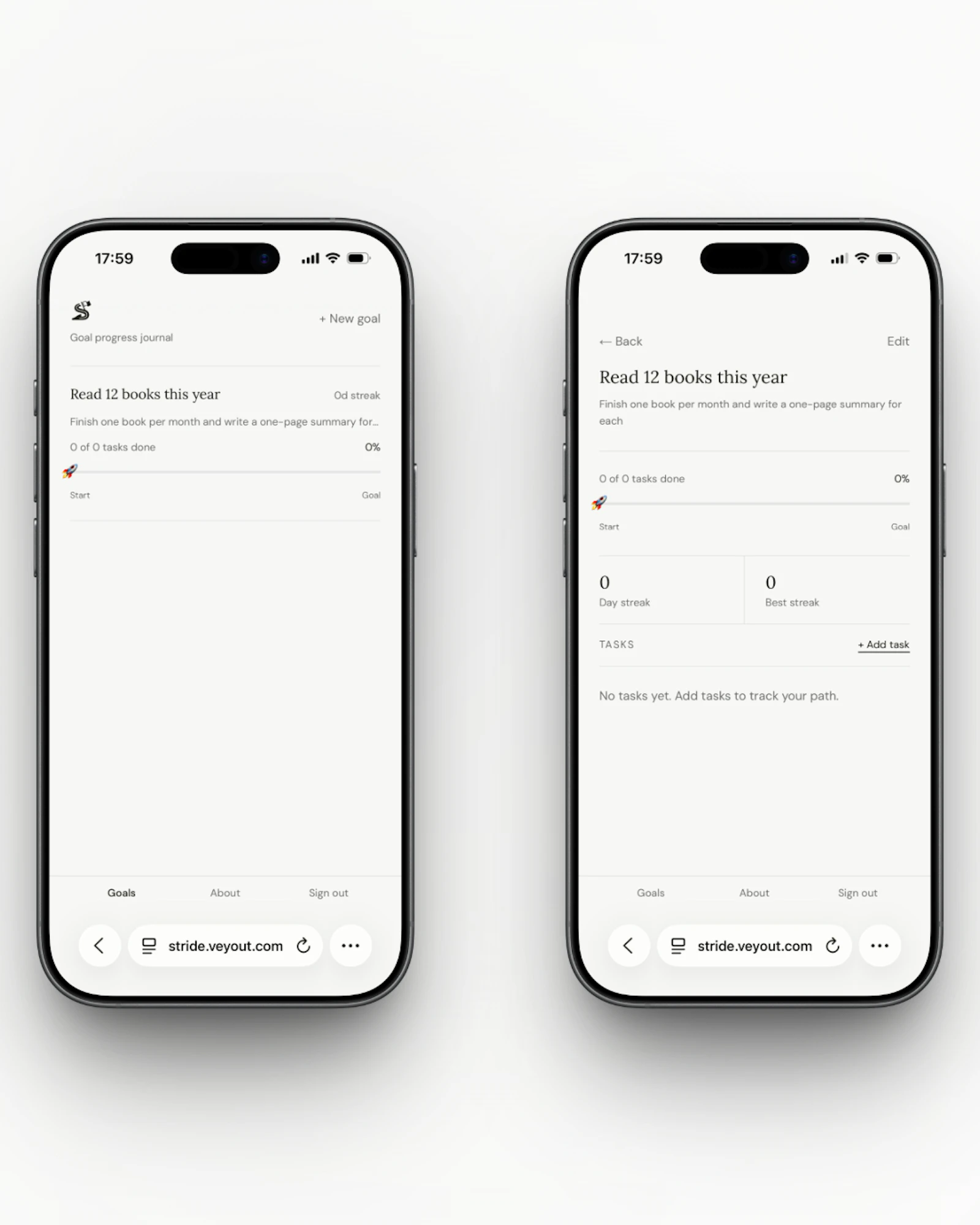 Stride — Goal Progress Journal screenshot 3