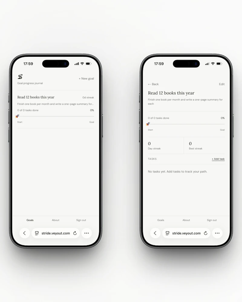 Stride — Goal Progress Journal screenshot 3