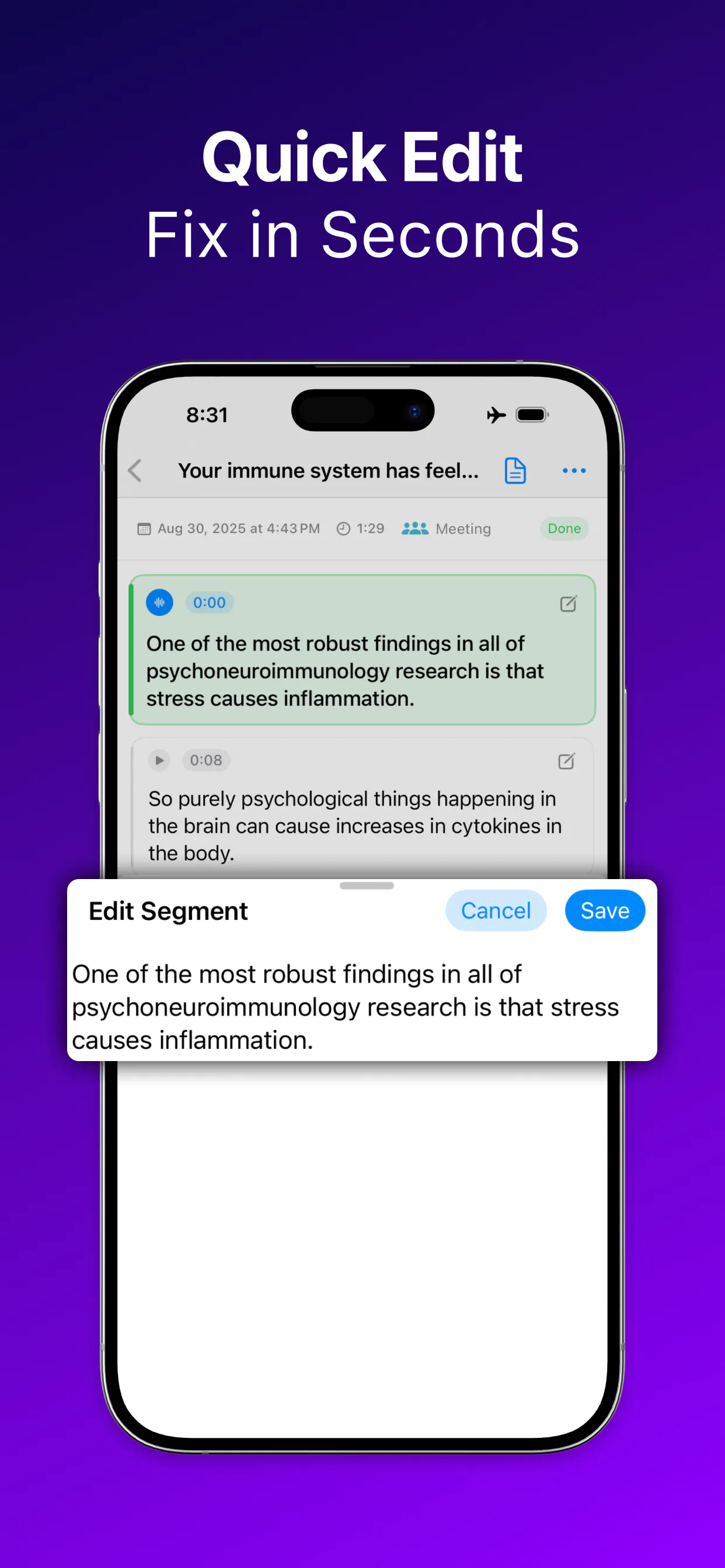Loro AI Notetaker: Transcribe gallery image