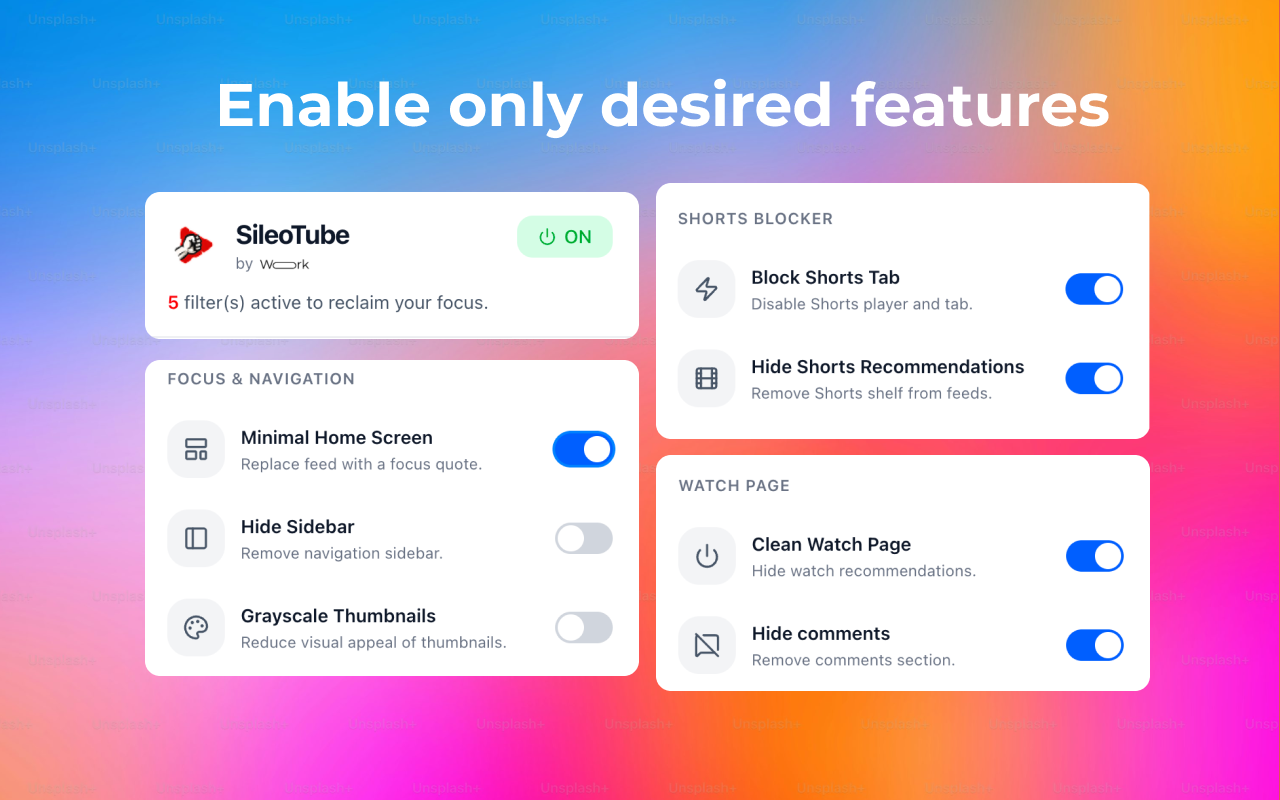 SileoTube - Main product screenshot demonstrating key features and user interface