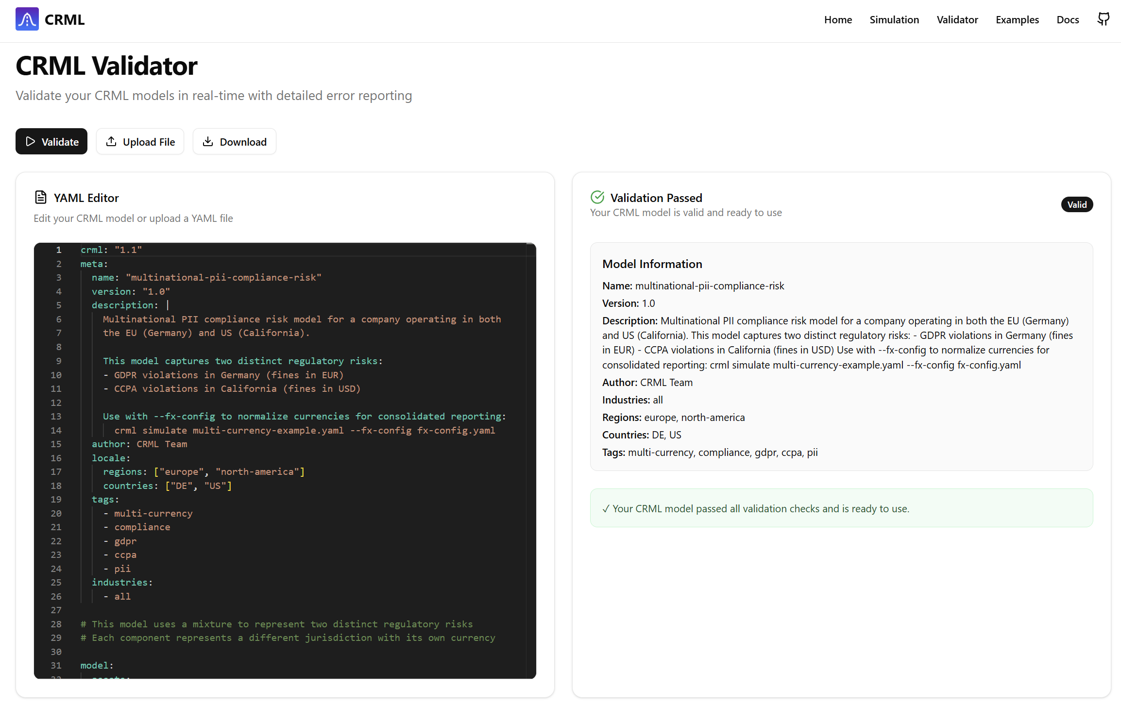 CRML - Screenshot 4 showing product features and functionality