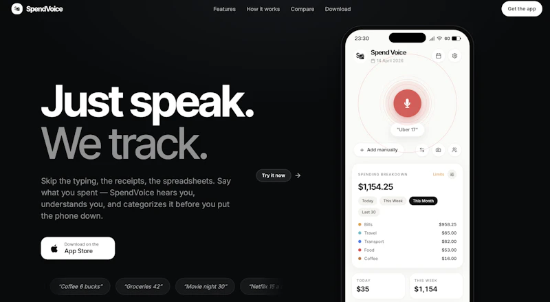 SpendVoice  screenshot 1