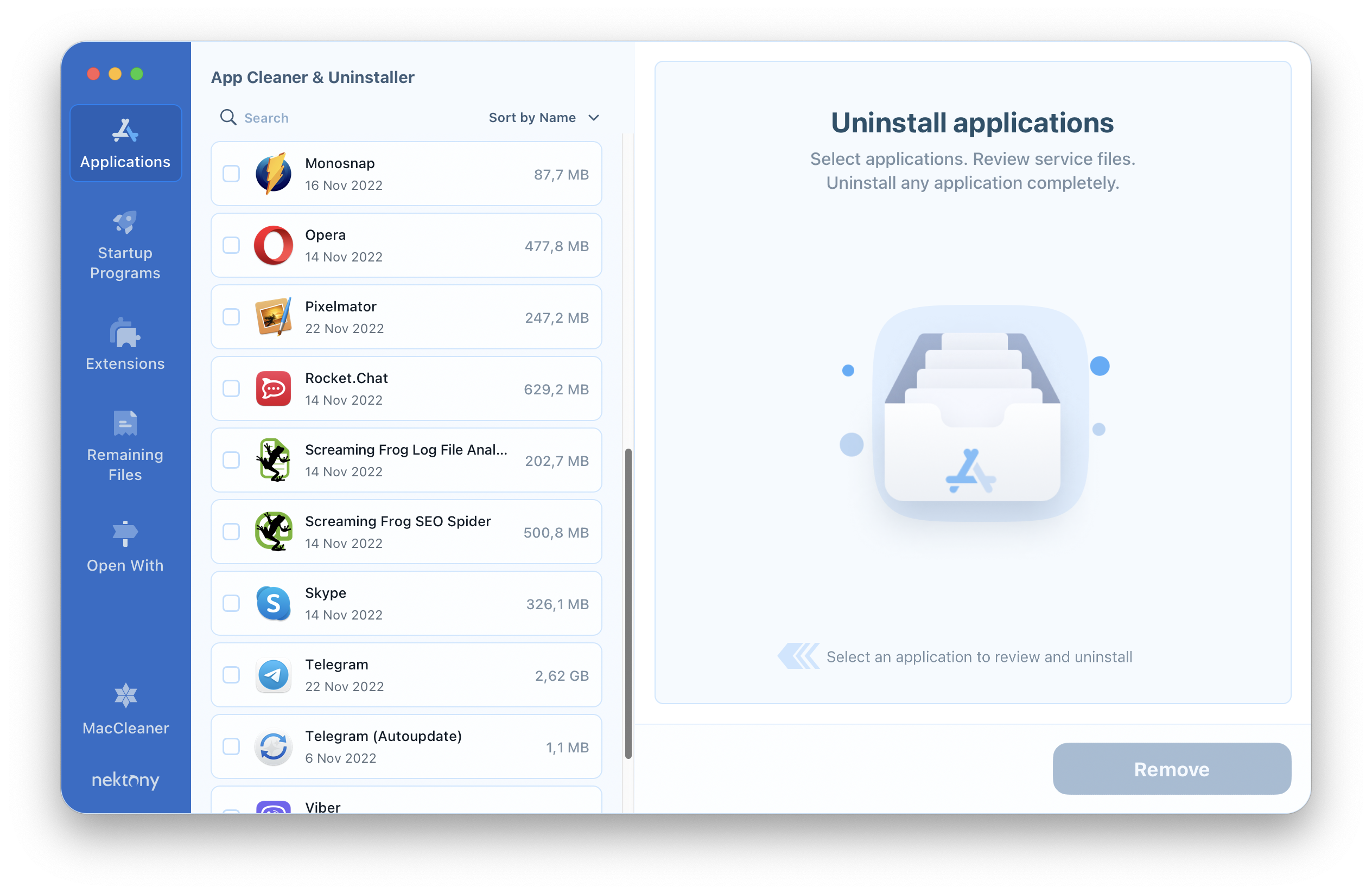 Applister e disinstallatore di app media 2