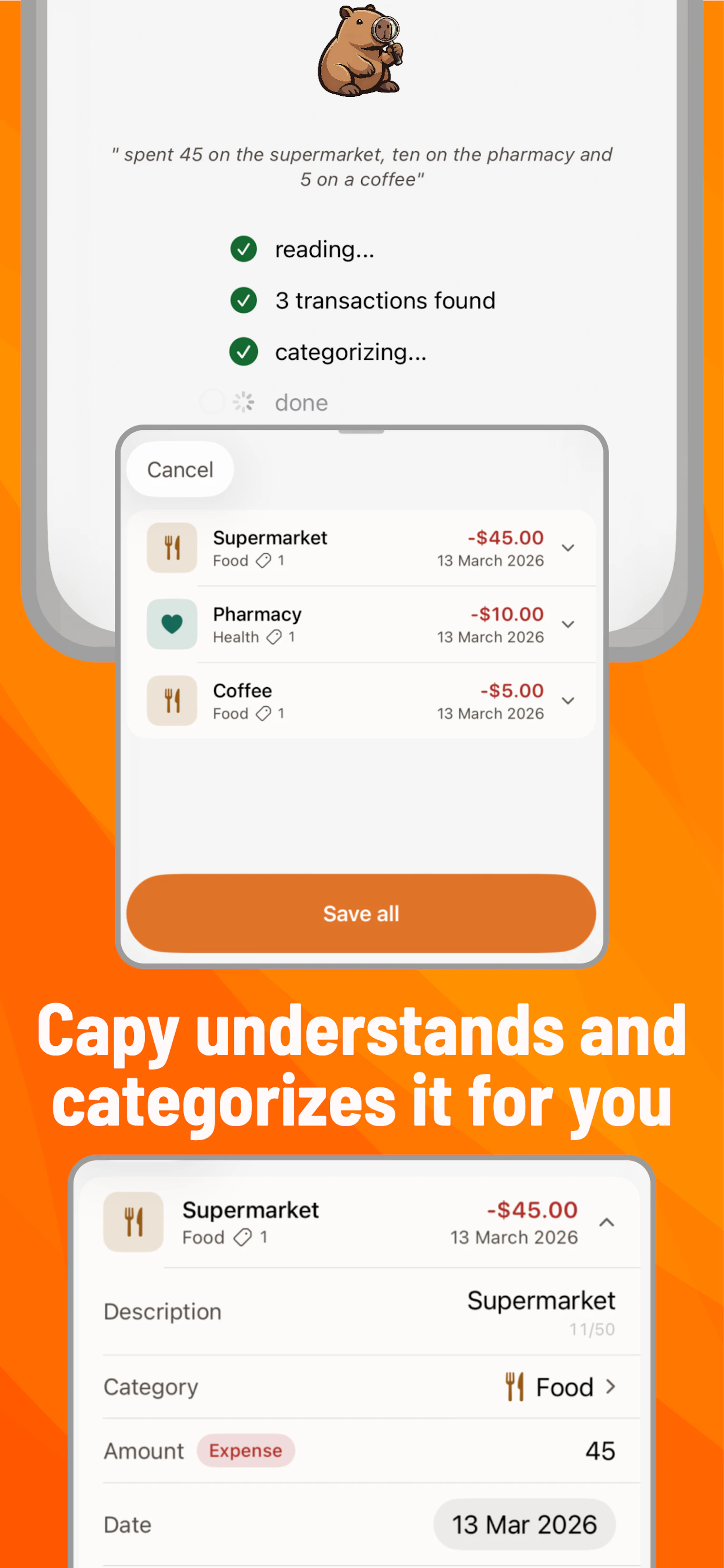 Capy: AI Expense Tracker screenshot 3