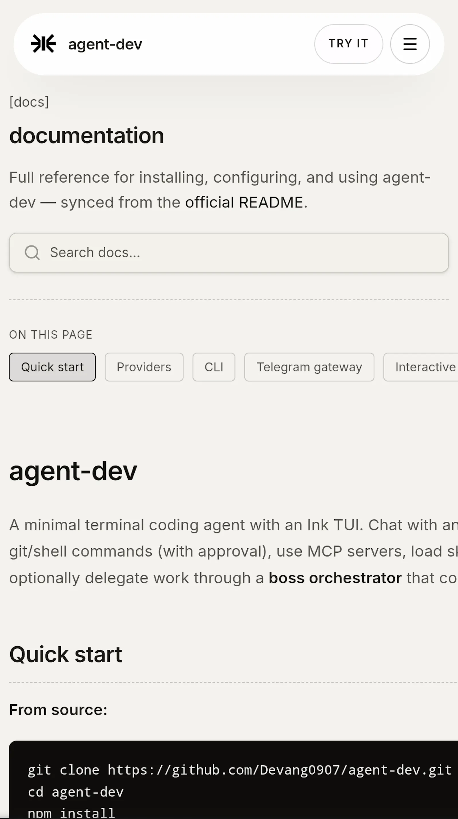 Agent Dev screenshot 1