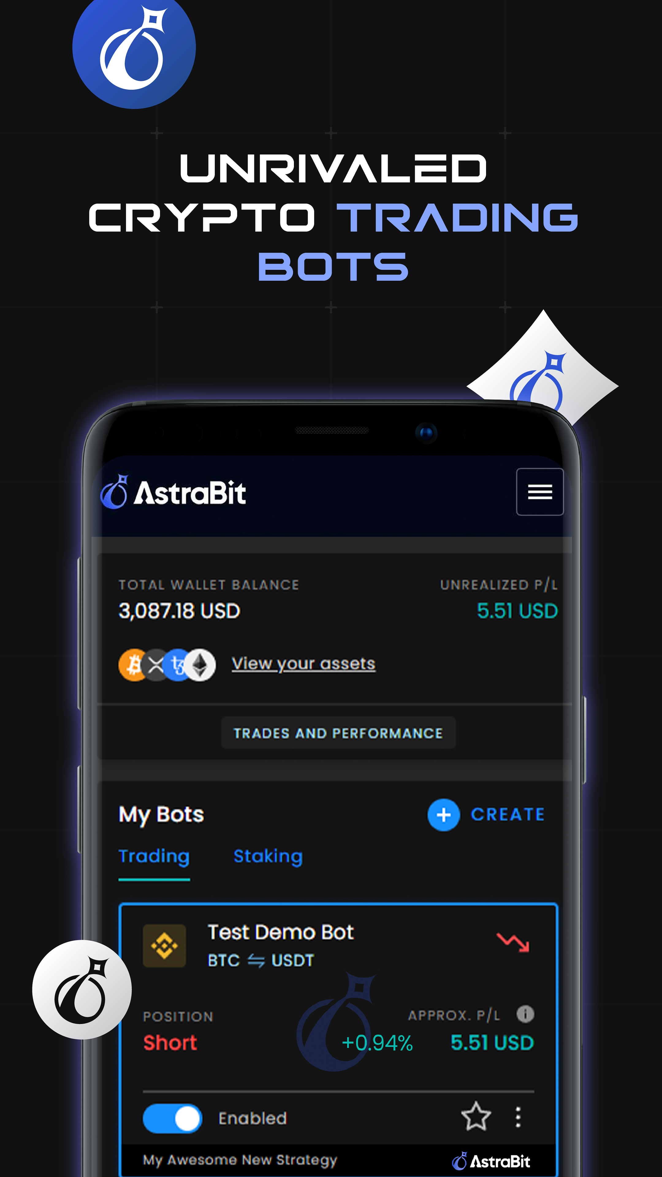 Astrabit - Handeln Sie schlauer mit No-Code-Krypto-Bots Medien 4