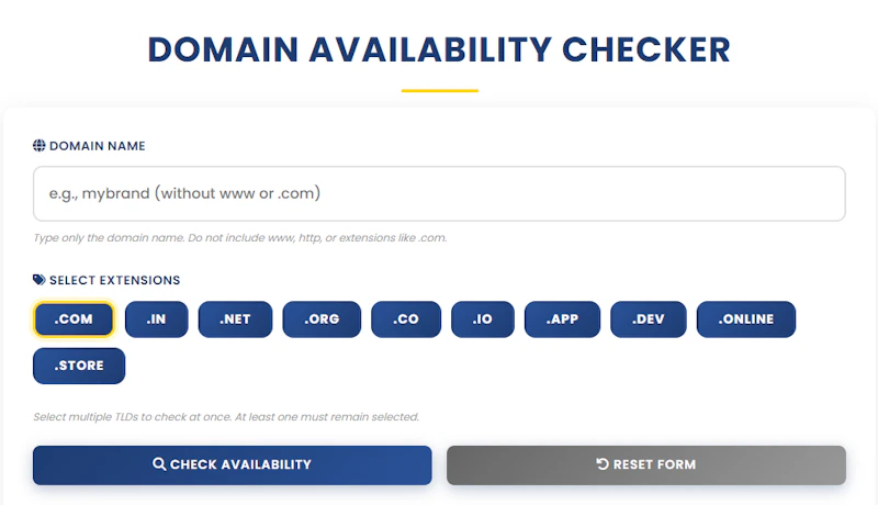Domain Availability Checker | Ease Tools screenshot 1