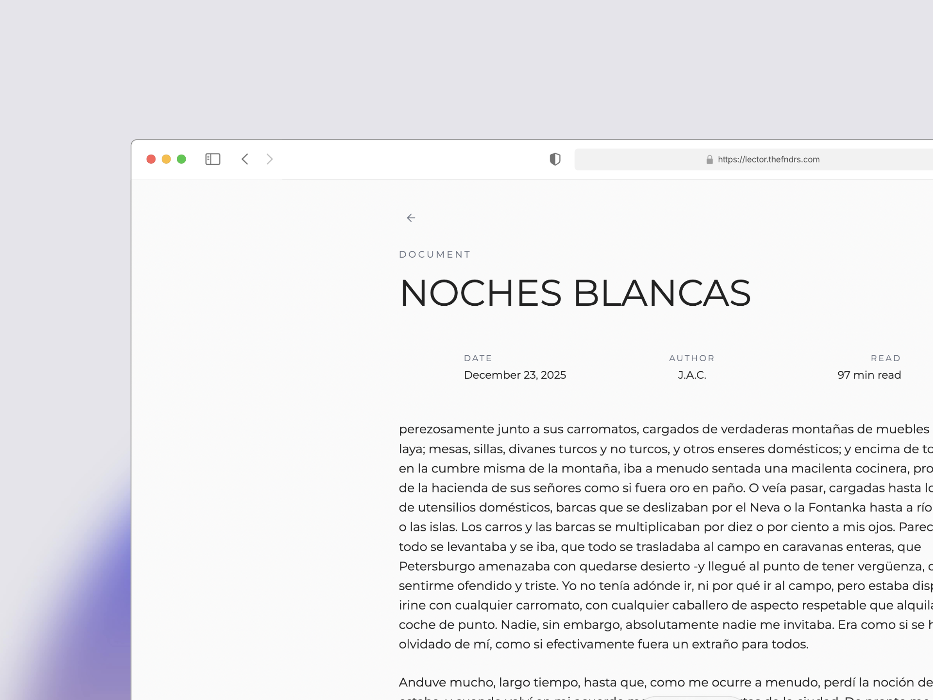 Lector - Main product screenshot demonstrating key features and user interface