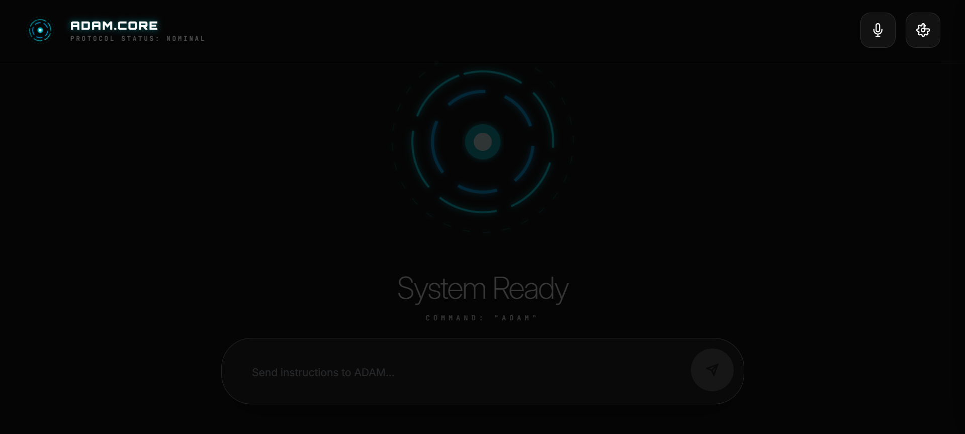 ADAM AI - Voice Assistant UI gallery image