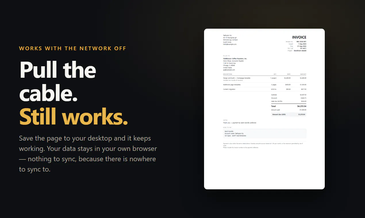 Offline Invoice gallery image