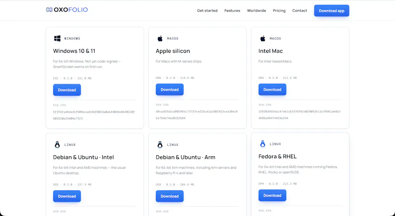 Oxofolio screenshot 5
