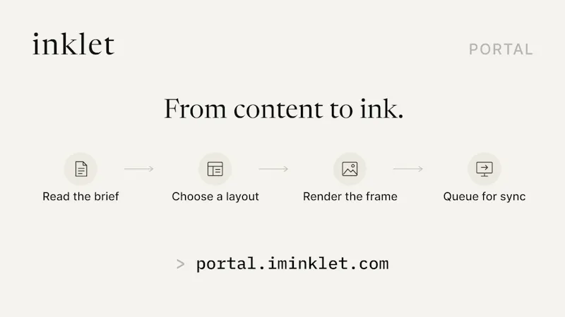 inklet Portal screenshot 1 (video preview)