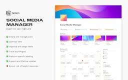 Notion Social Media Manager media 1