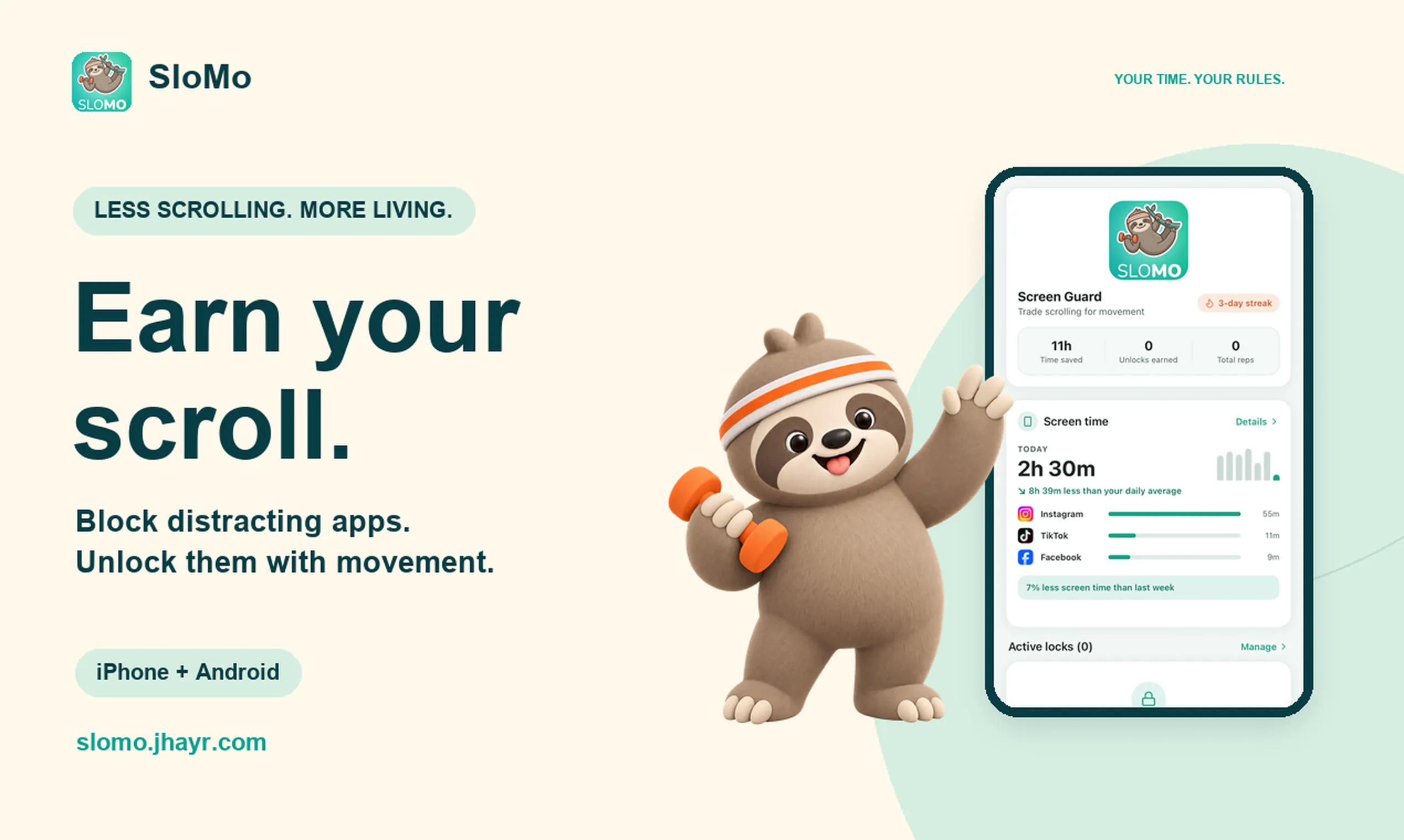 SloMo: Less Scrolling, More Living gallery image