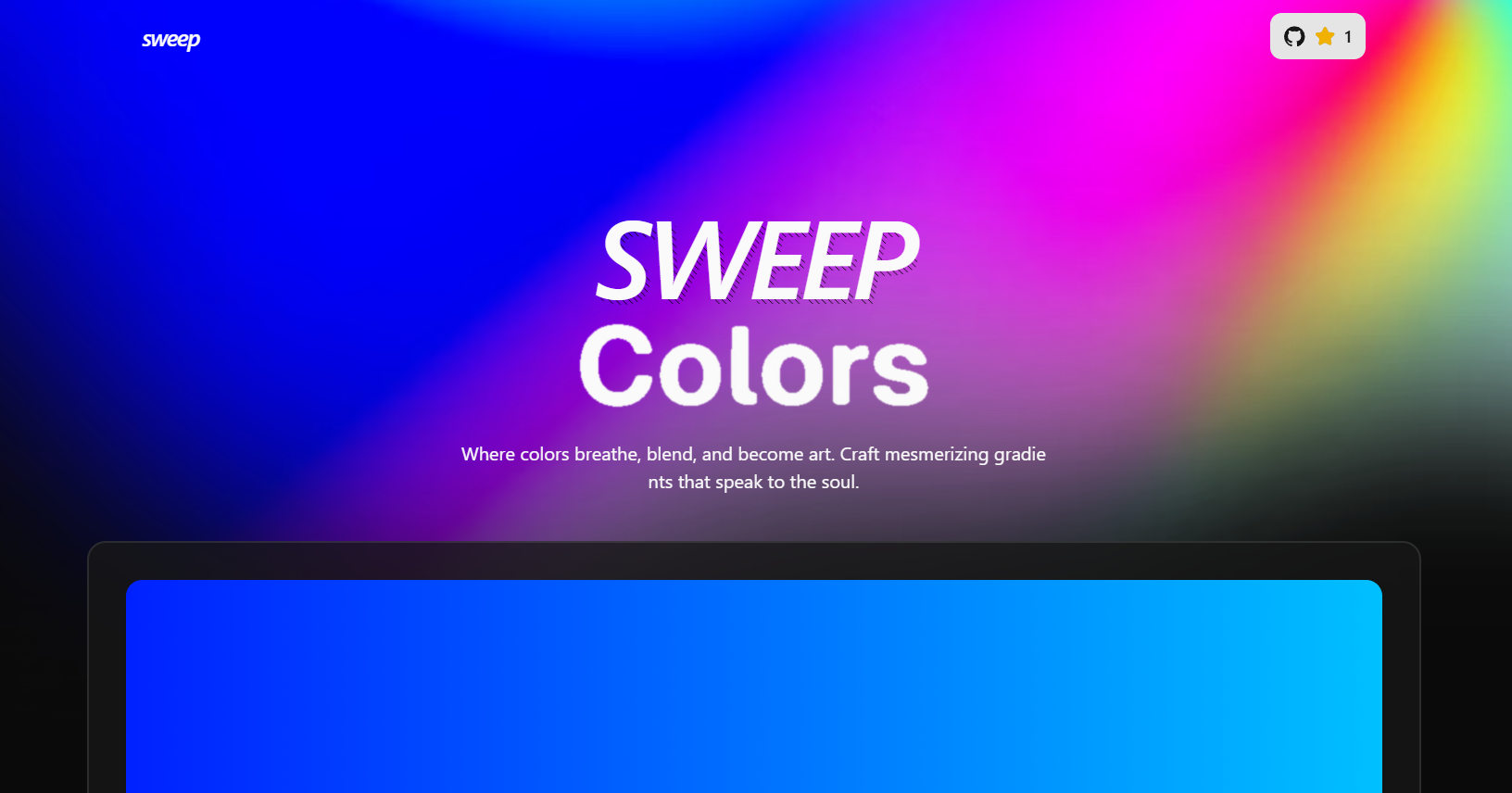 Sweep - Main screenshot showing features and interface