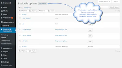 WooCommerce bookings and reservation gallery image