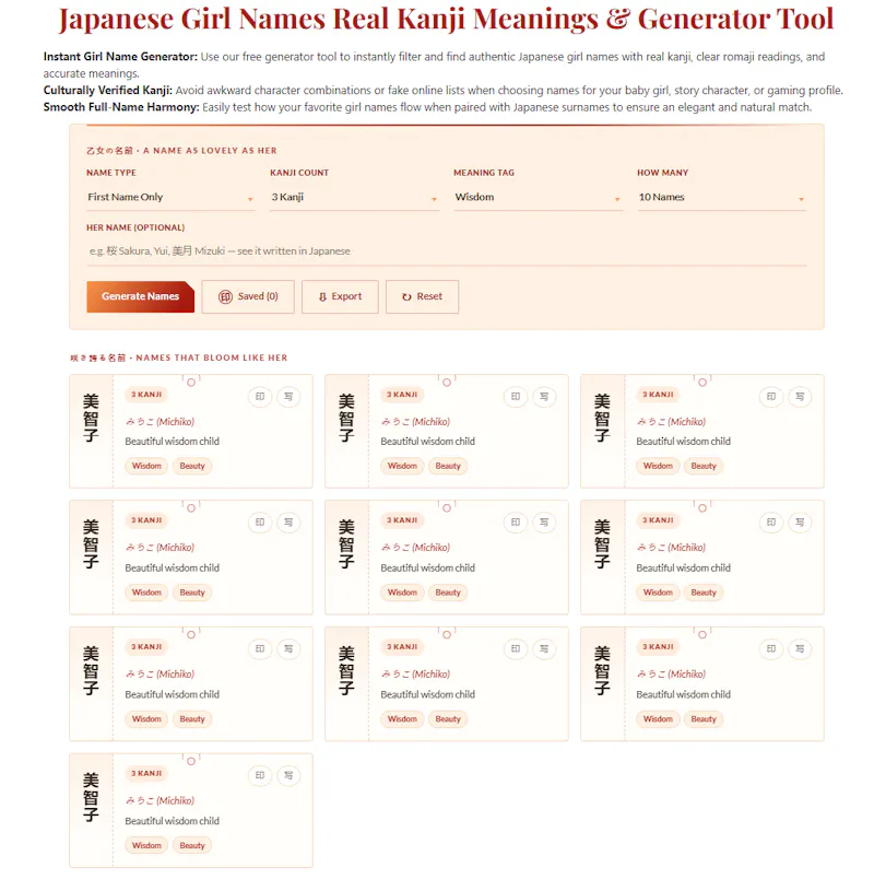 Japan Generator Name screenshot 3