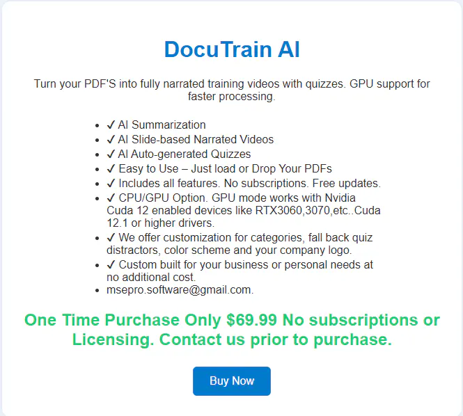 DocuTrainAI AI powered Training Videos gallery image