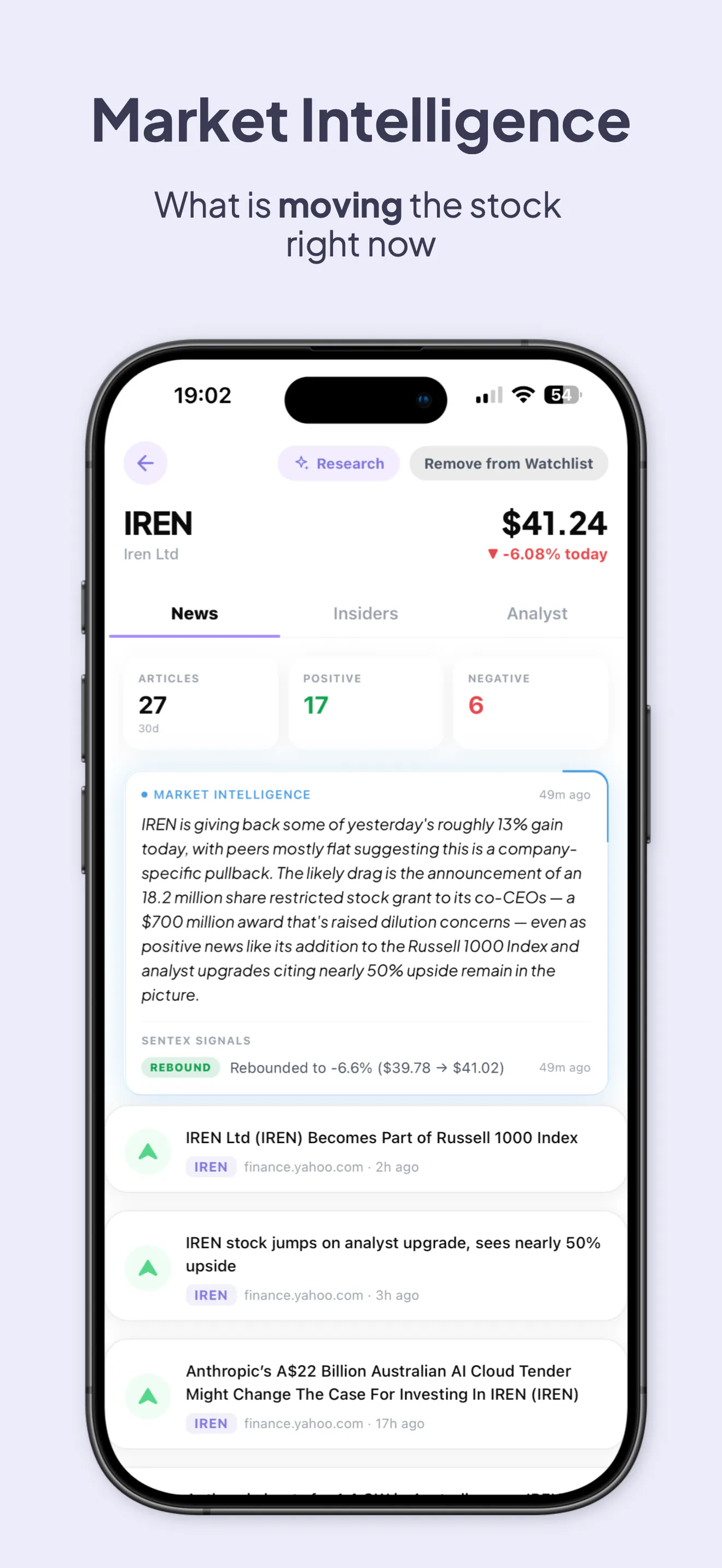 Sentex: Real-time Stock Intelligence gallery image
