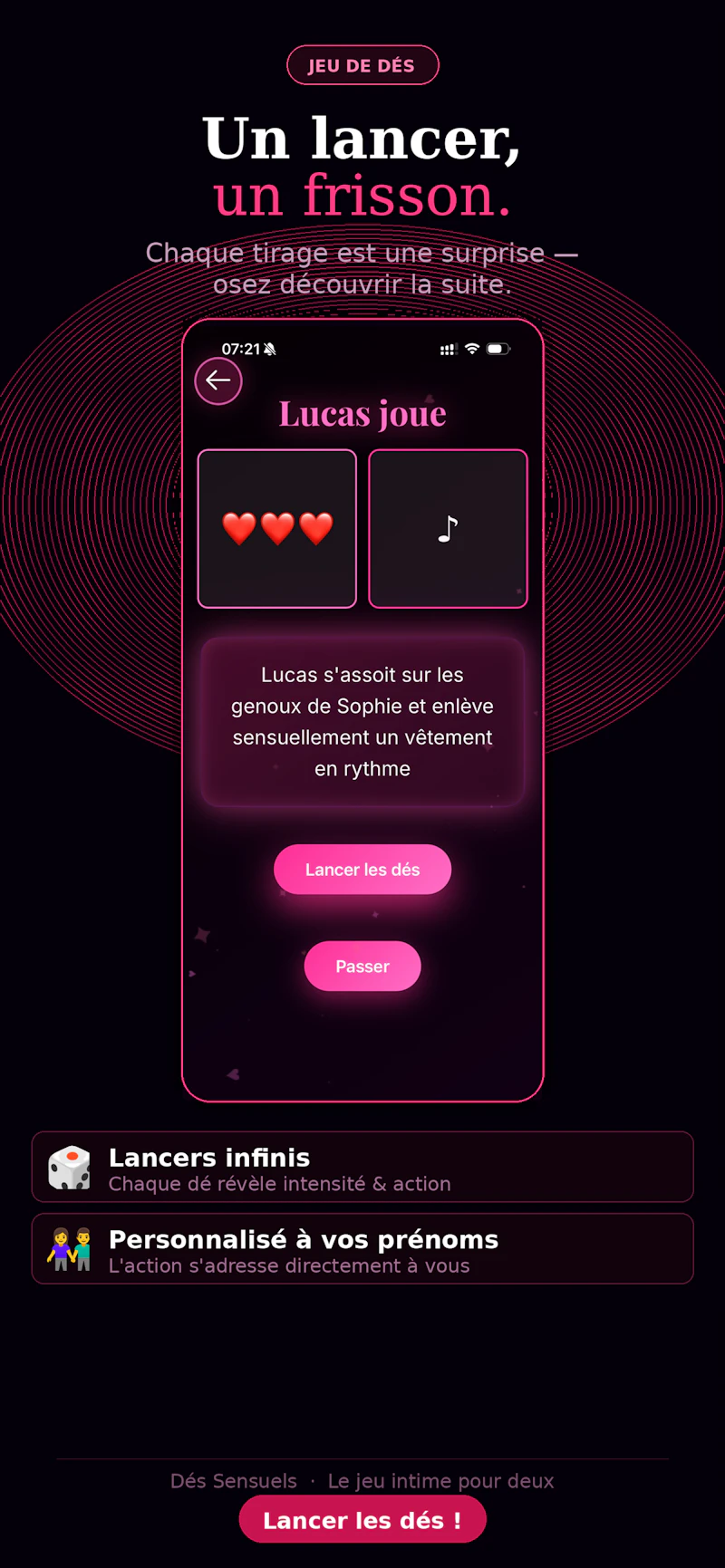 Dés Sensuels screenshot 4
