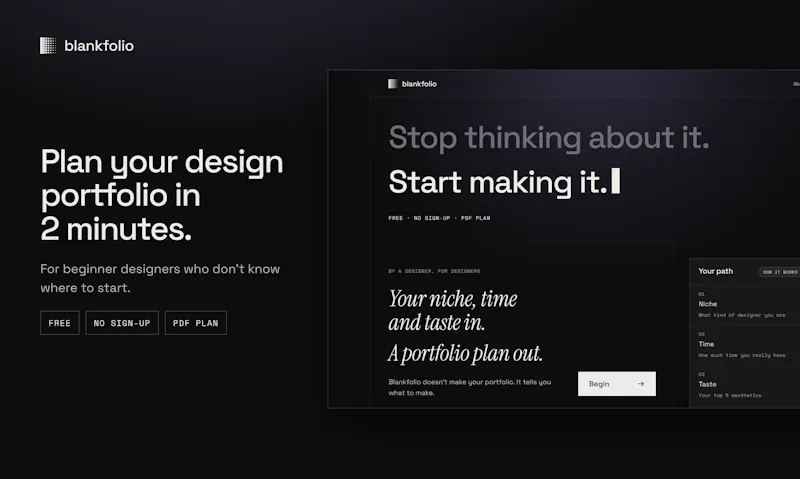Blankfolio screenshot 1