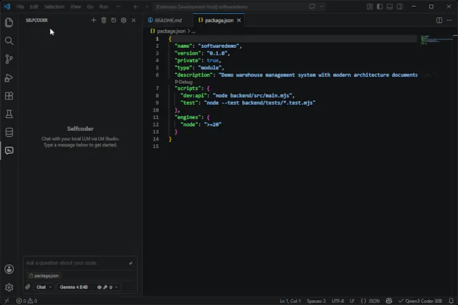 Selfcoder - Local AI coding assistant gallery image