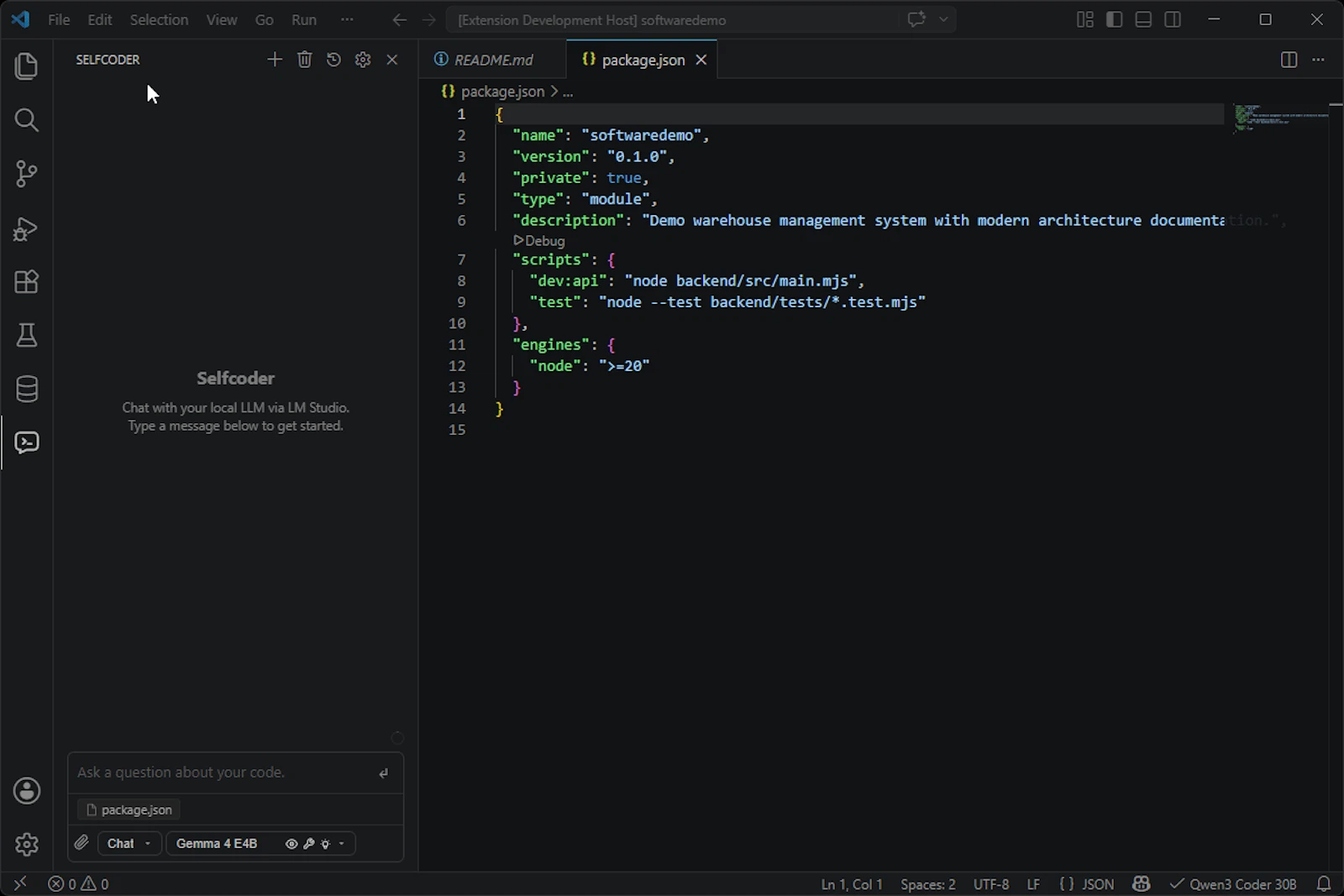 Selfcoder - Local AI coding assistant screenshot 3