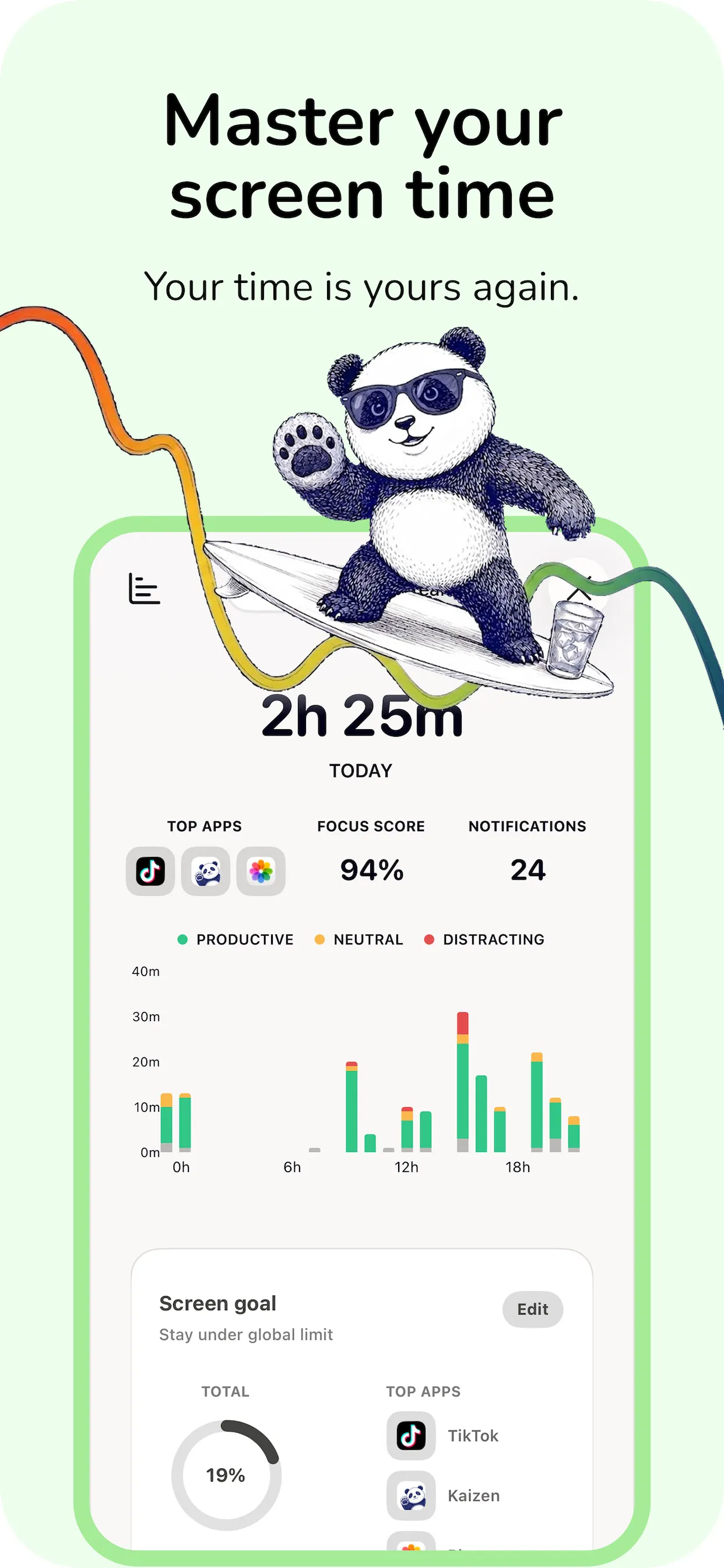 Kaizen: Screen Time & Detox iOS App gallery image