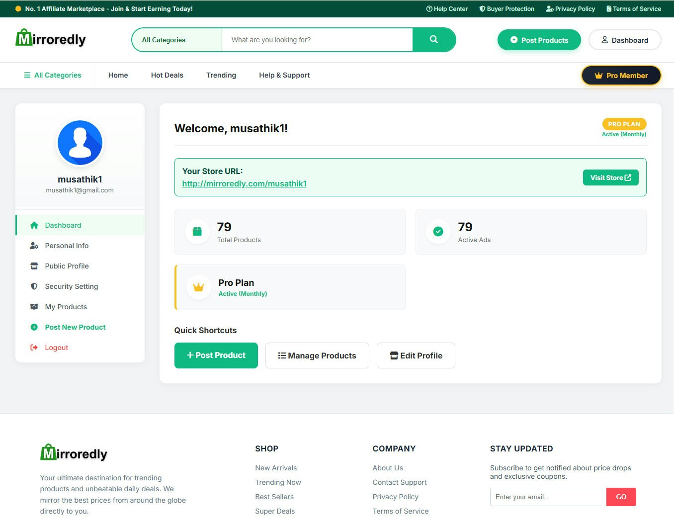 Mirroredly.com - Screenshot 3 showing product features and functionality