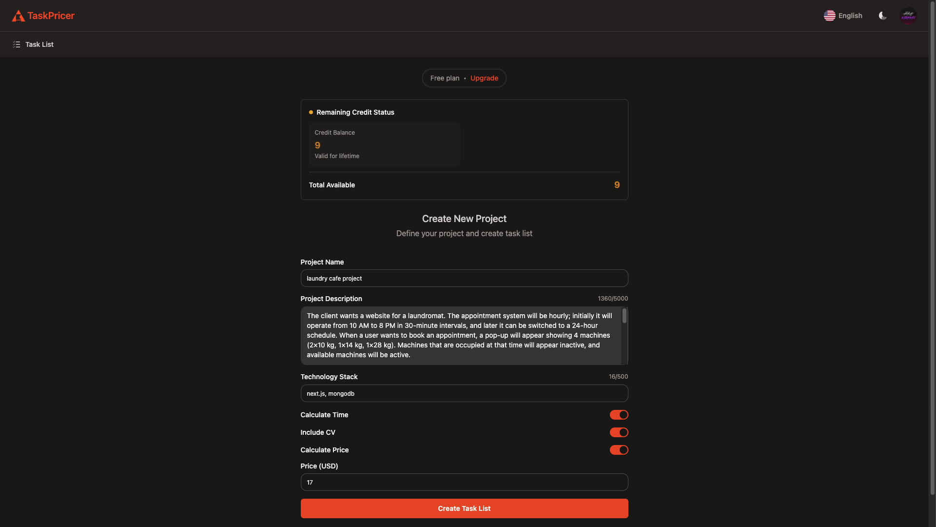 TaskPricer - Screenshot 3 preview