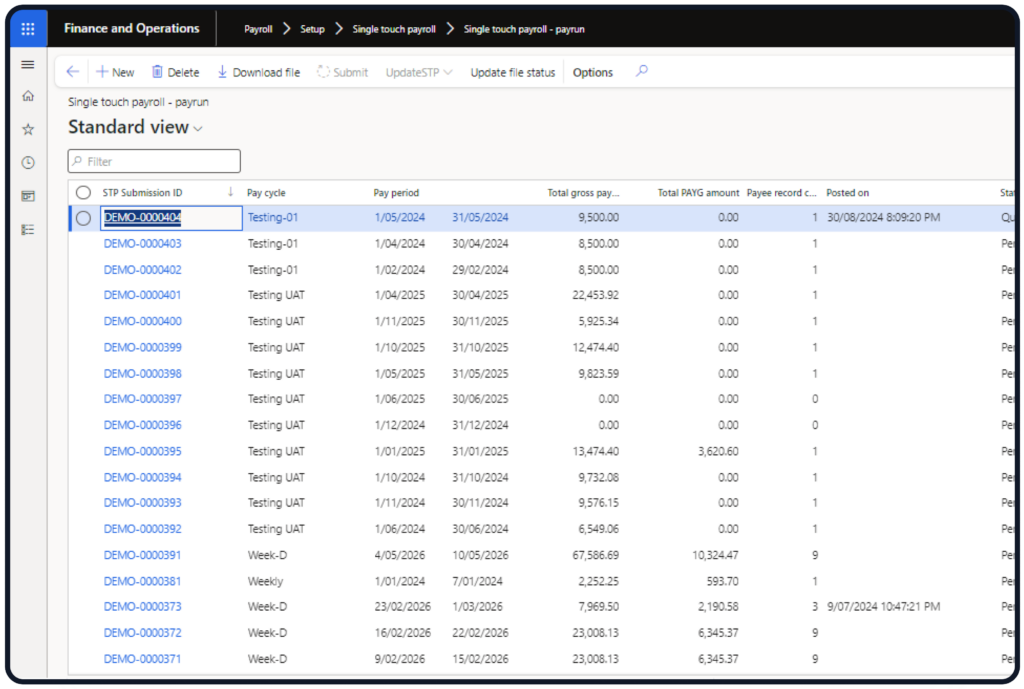 Mídia 7 de Dynamics 365 Payroll complementar - DHRP Payroll complementar