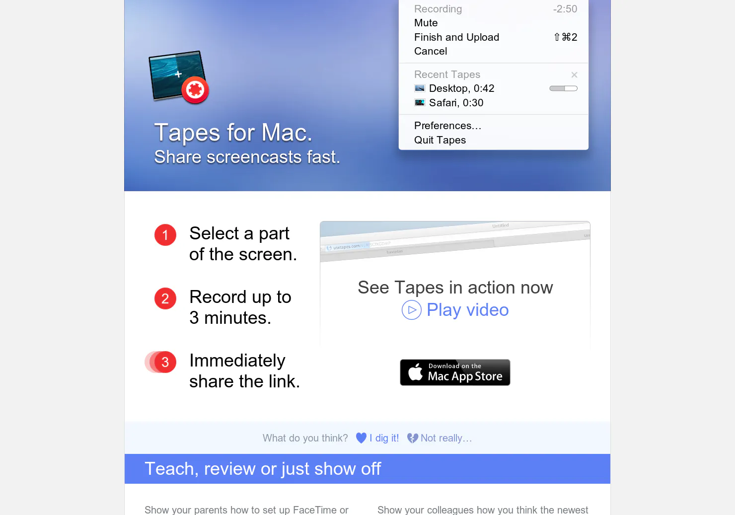 Tapes for Mac