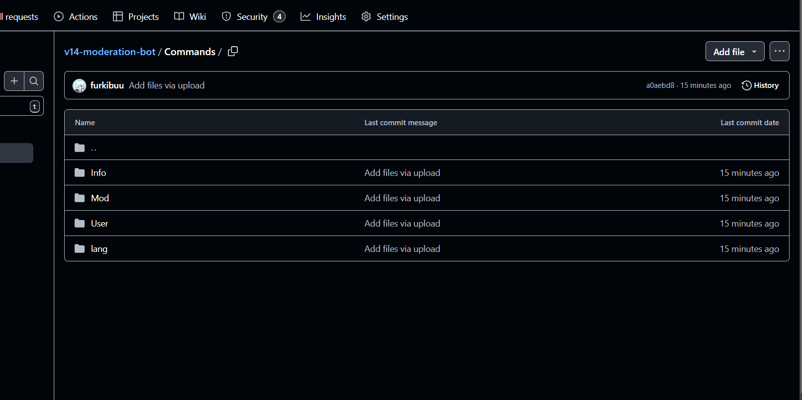 Bot de modération Github Discord media 1