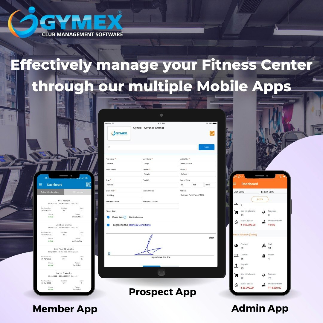 Software de gestión de gimnasia y club gimnasio media 2