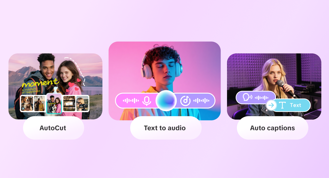 Capcut ai Suite - Basit bir editörde AI ile içerik oluşturun, düzenleyin veya remix medya 4