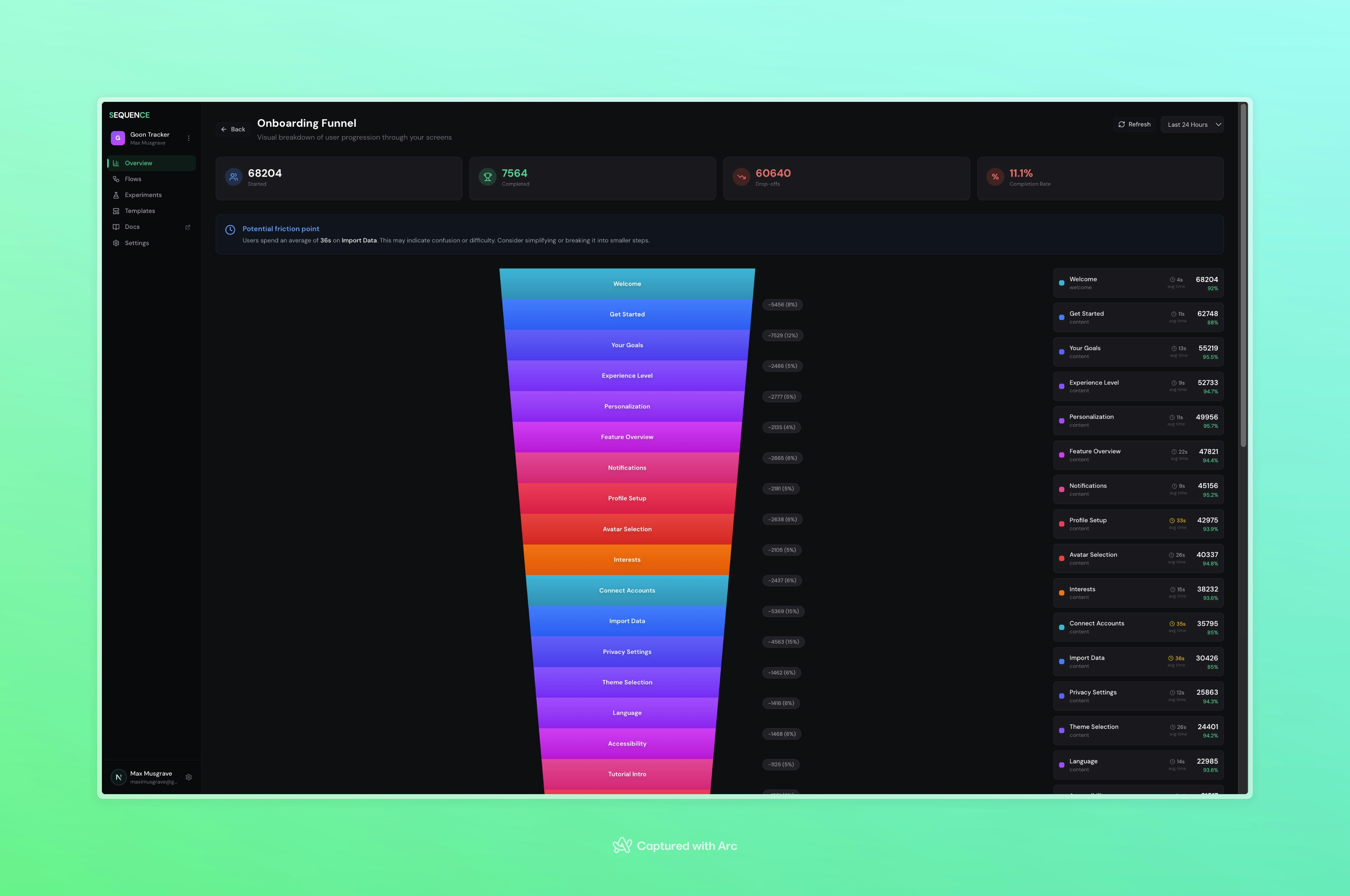 Sequence - Screenshot 2 showing product features and functionality