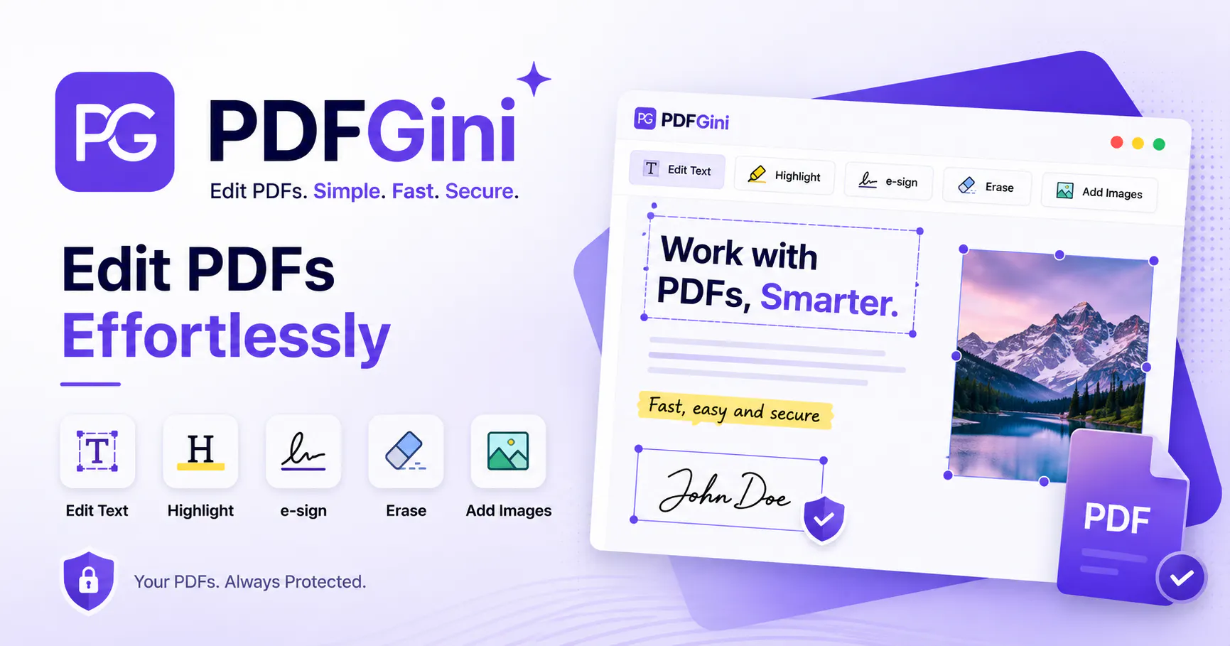 PdfGini — Simple PDF Editor & Converter screenshot
