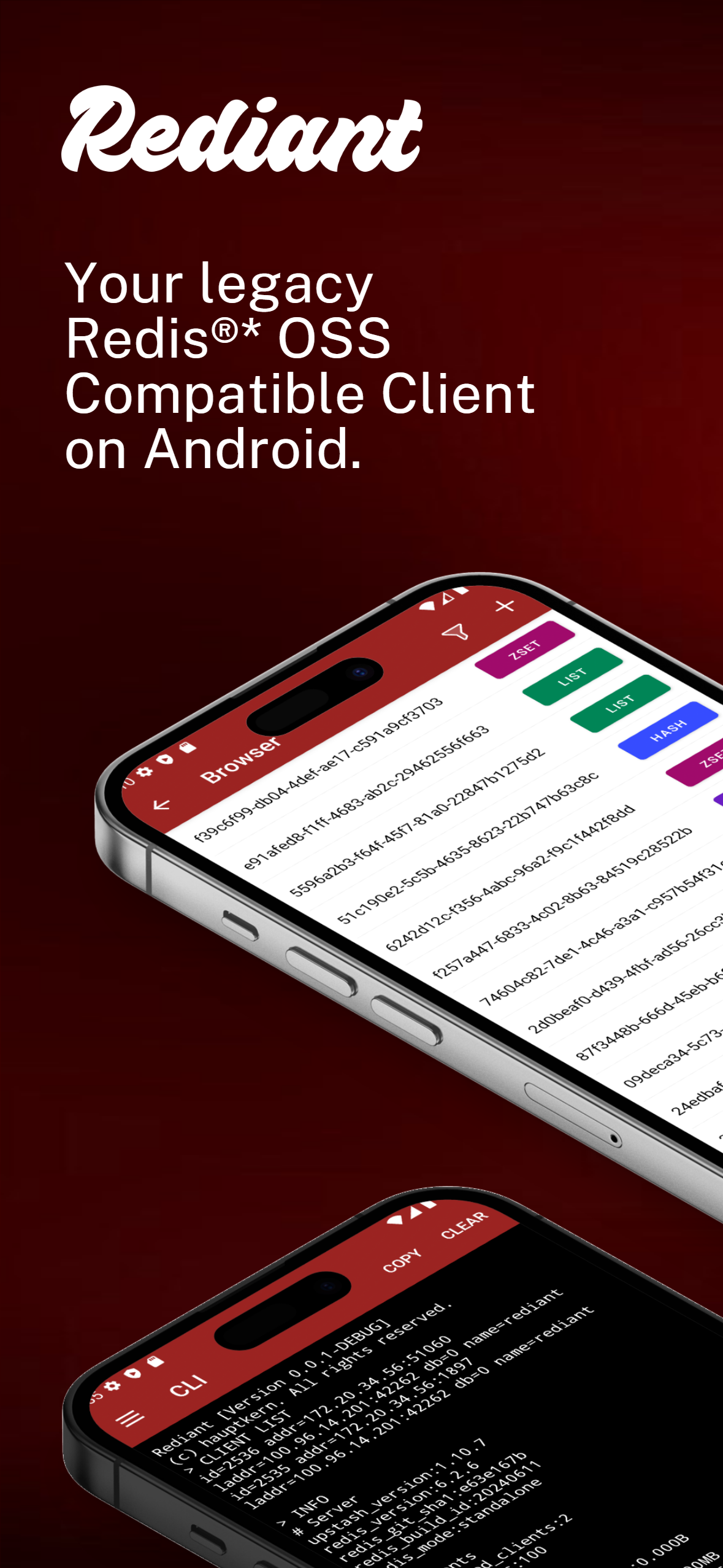 وسائط إعادة - Legacy Redis®* عميل متوافق مع Android 1