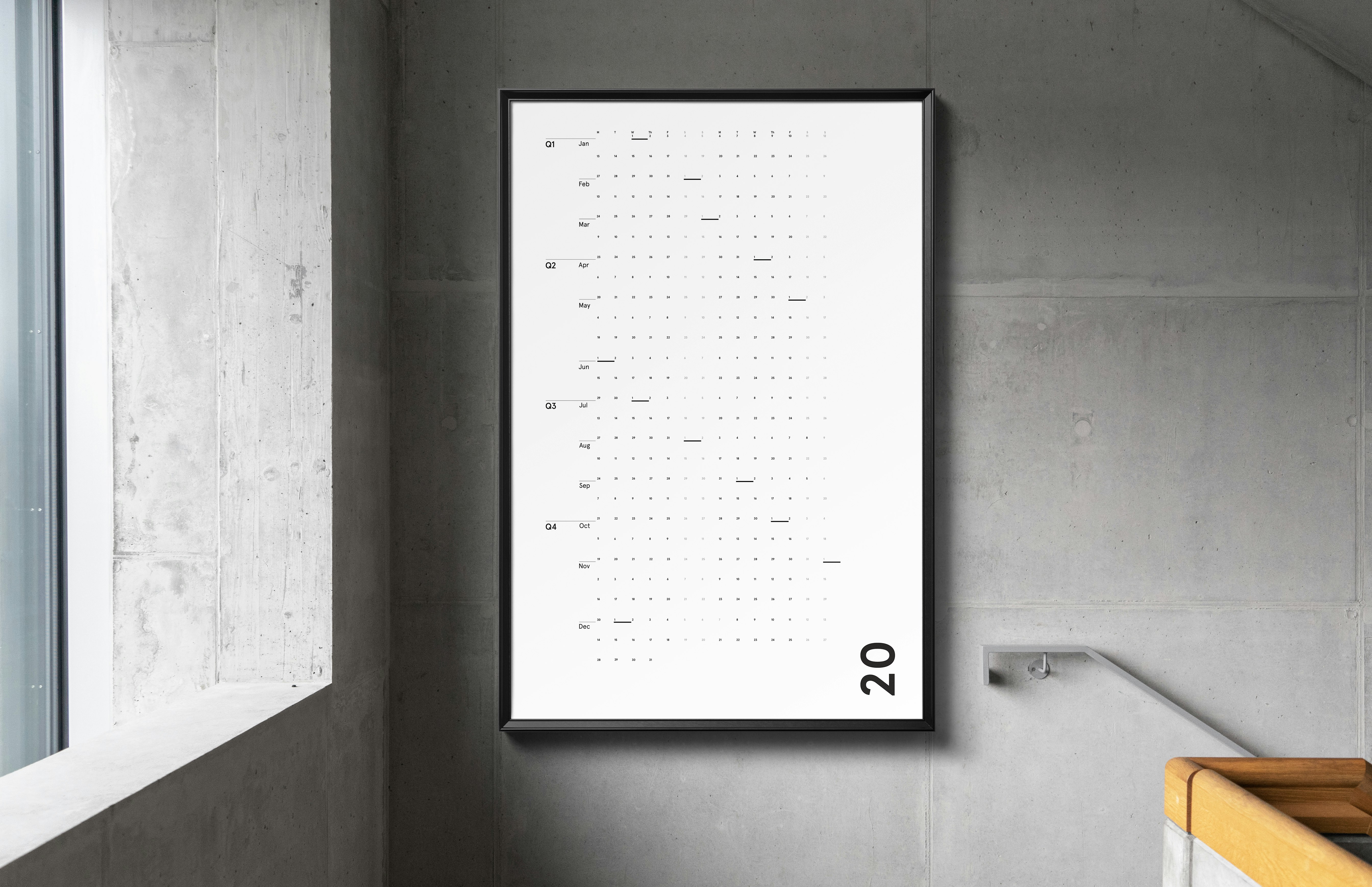 Hyper Minimal Calendar for 2020 gallery image
