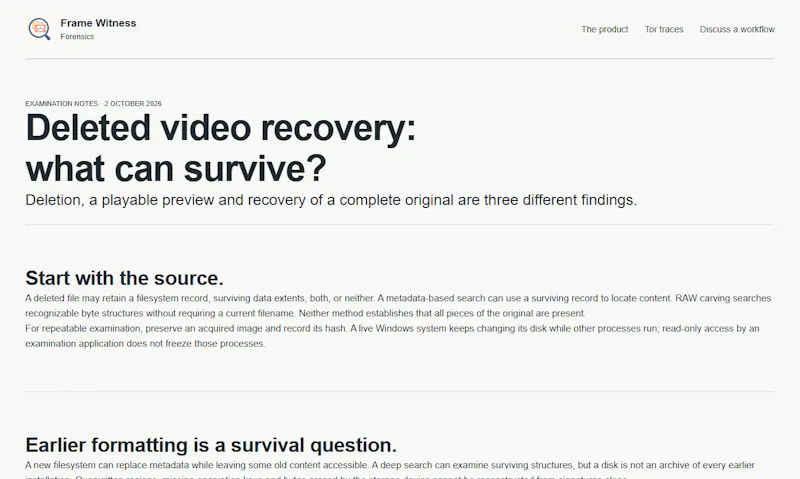 Frame Witness screenshot 4